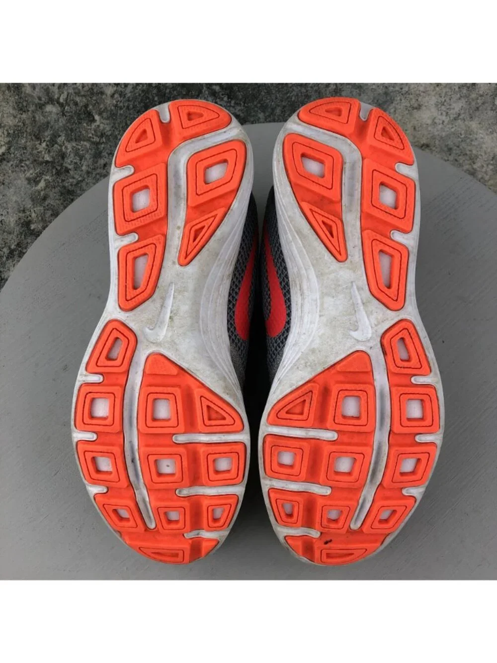 Nike Women's Size 8 Revolution 3 Wolf Grey Hyper Orange Sneakers 819303-002